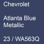 Preview: Chevrolet, Atlanta Blue Metallic, 23 / WA563Q.